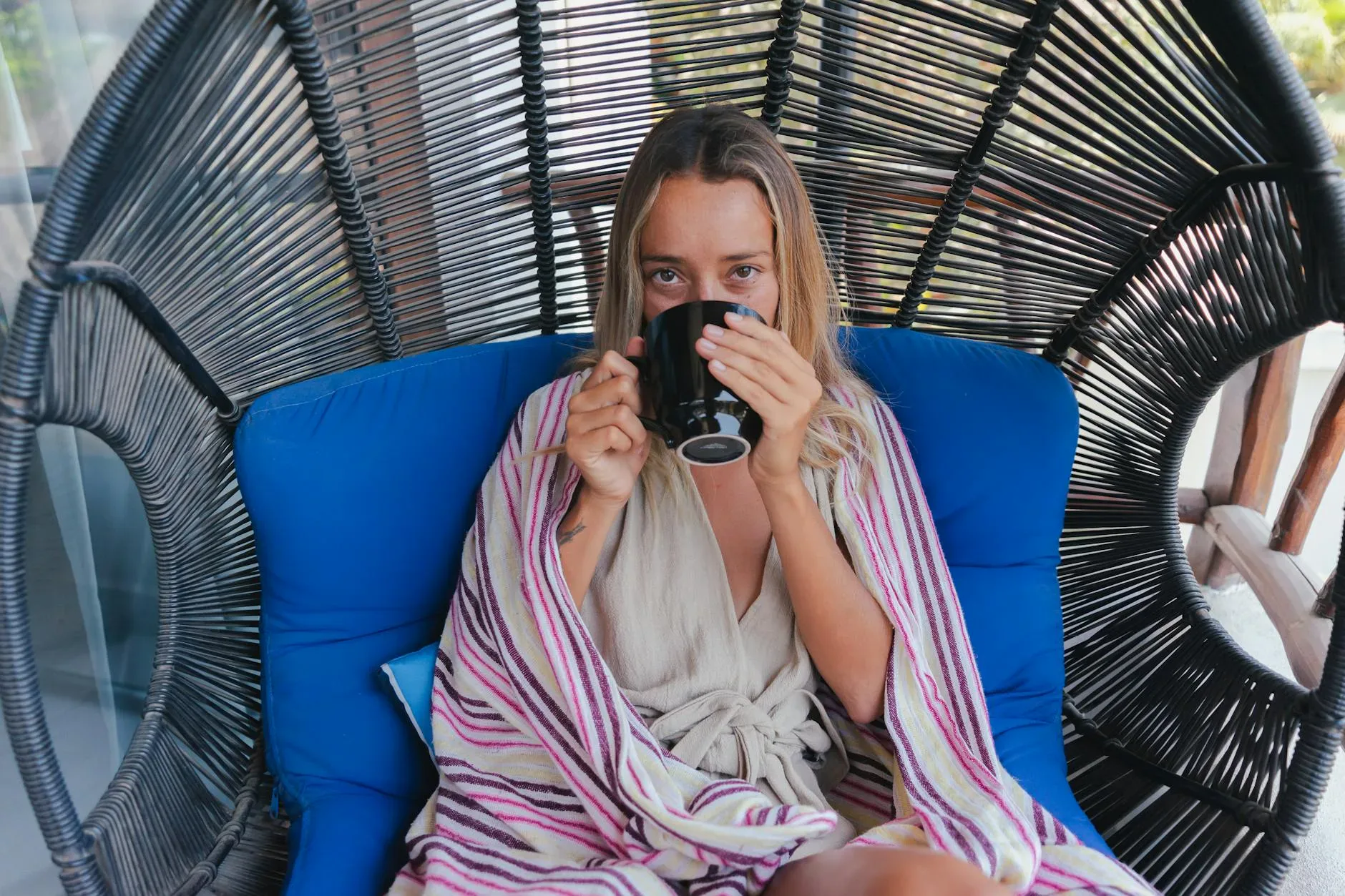 Warm morning light on a verandah